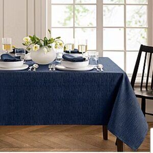 Elrene Home Fashions Continental Solid Texture Water and Stain Resistant Oval Ta